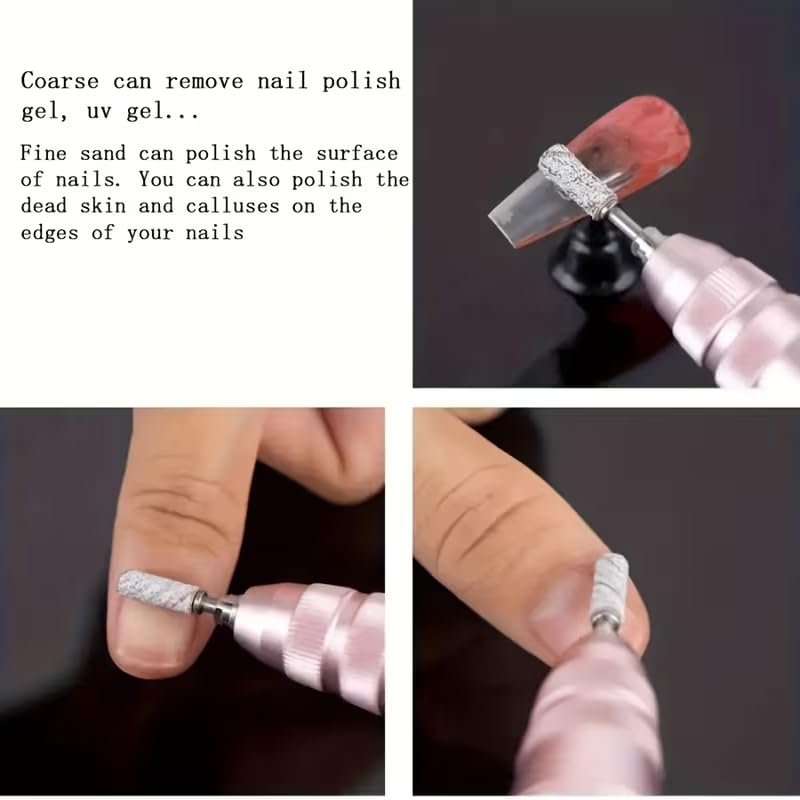 Purple 180 grit mini sanding bands set with one mandrel - 4