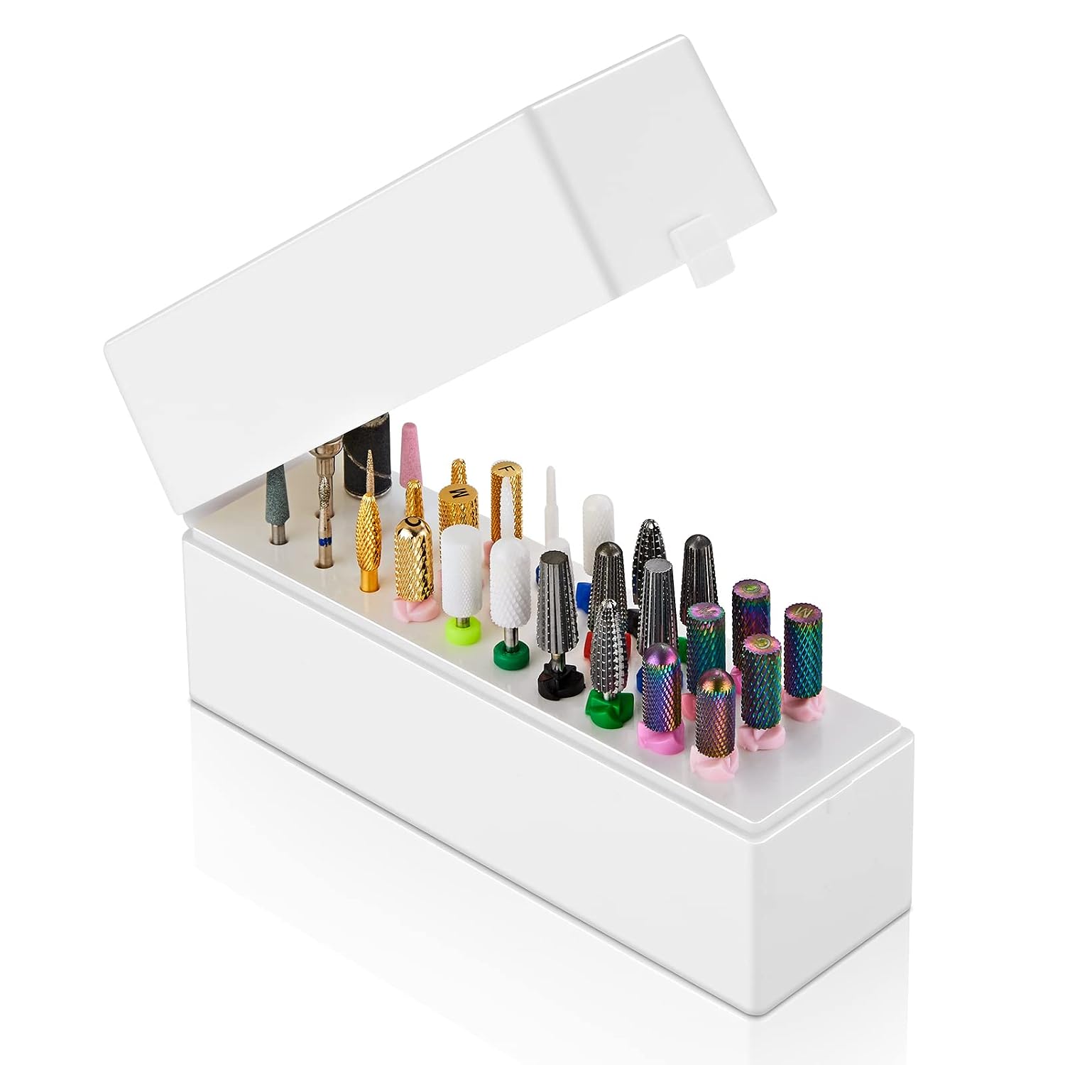 30-hole acrylic drill bit holder | Dustproof Organizer