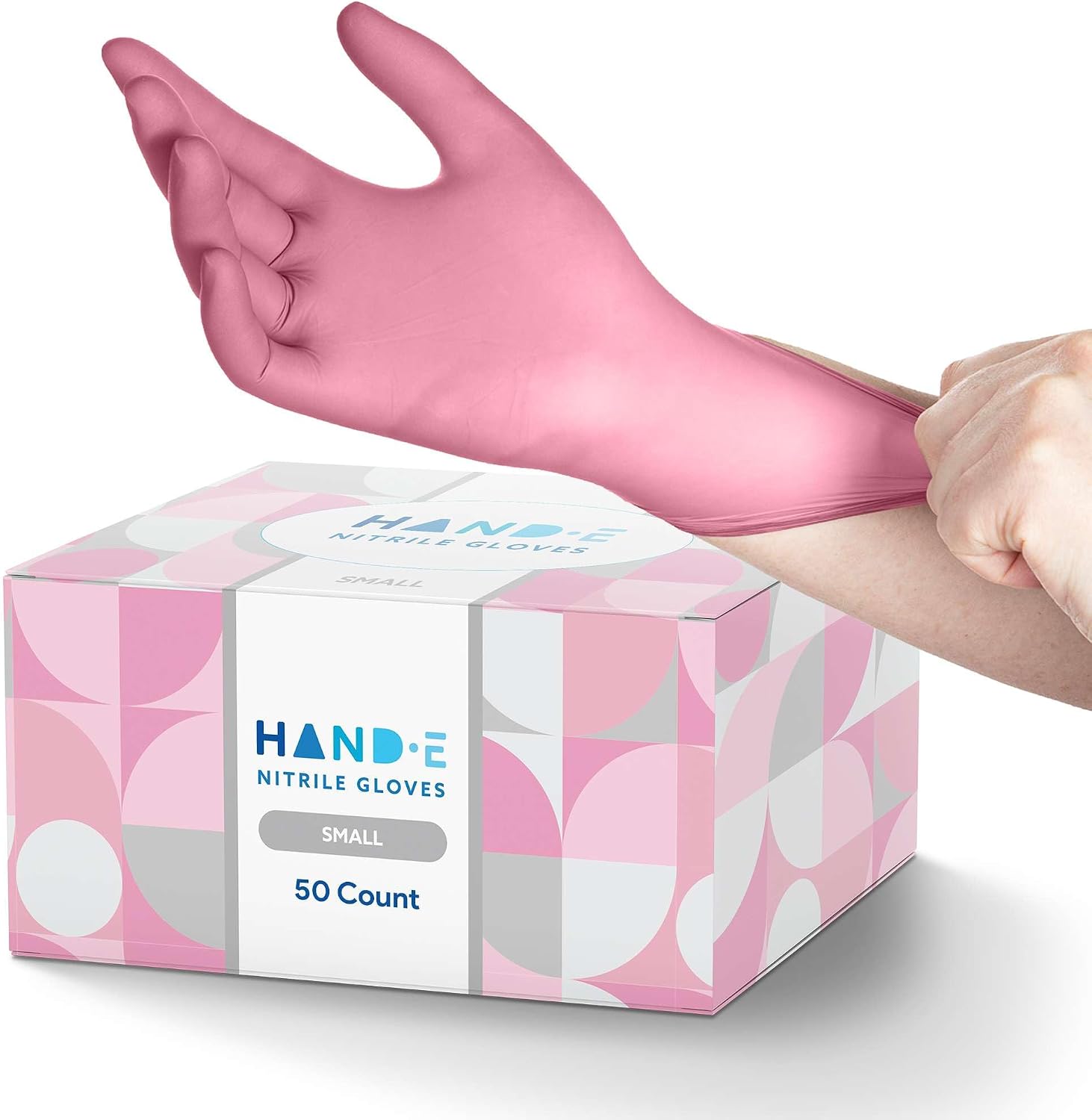 Pink Nitrile Disposable Gloves – 3 mil, Textured Grip