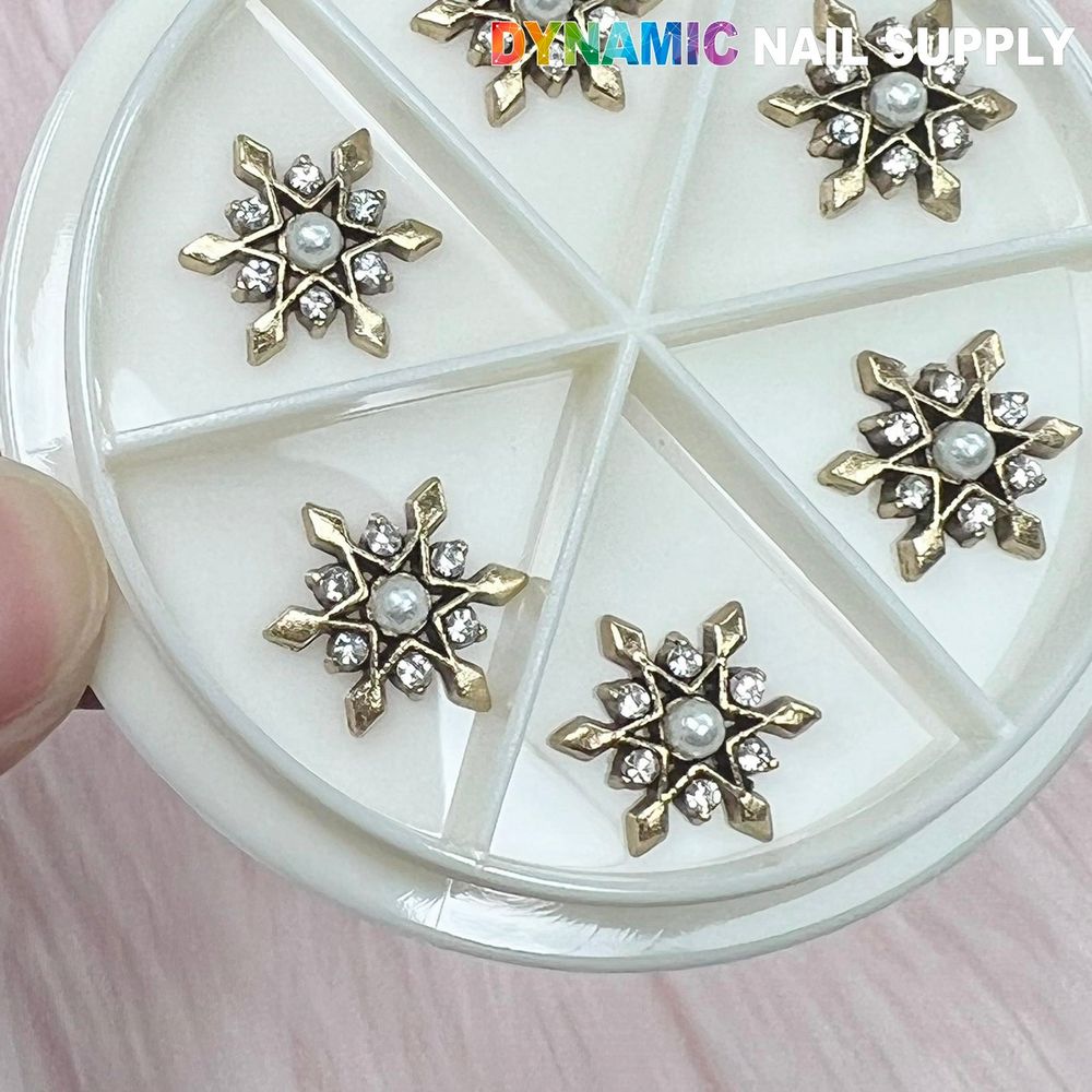 antique snowflake charm wheel - 2