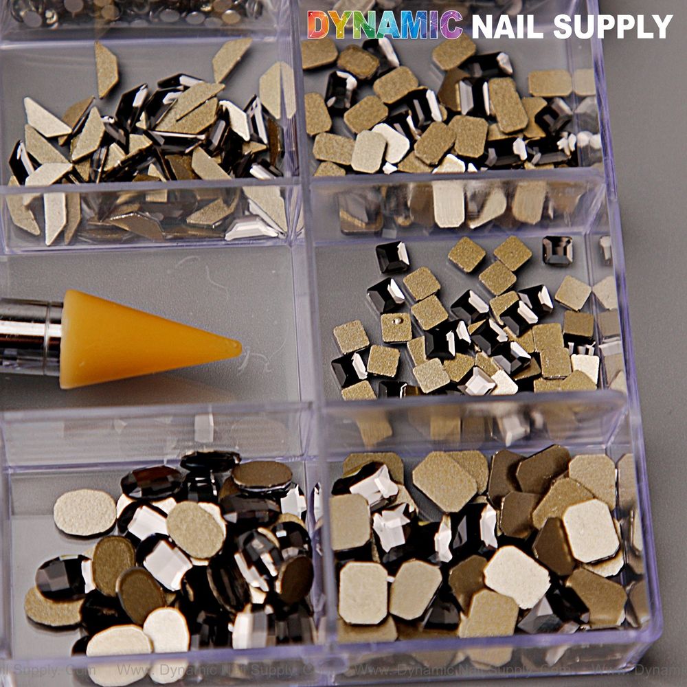 mixed gold and silver nail rhinestones - 11