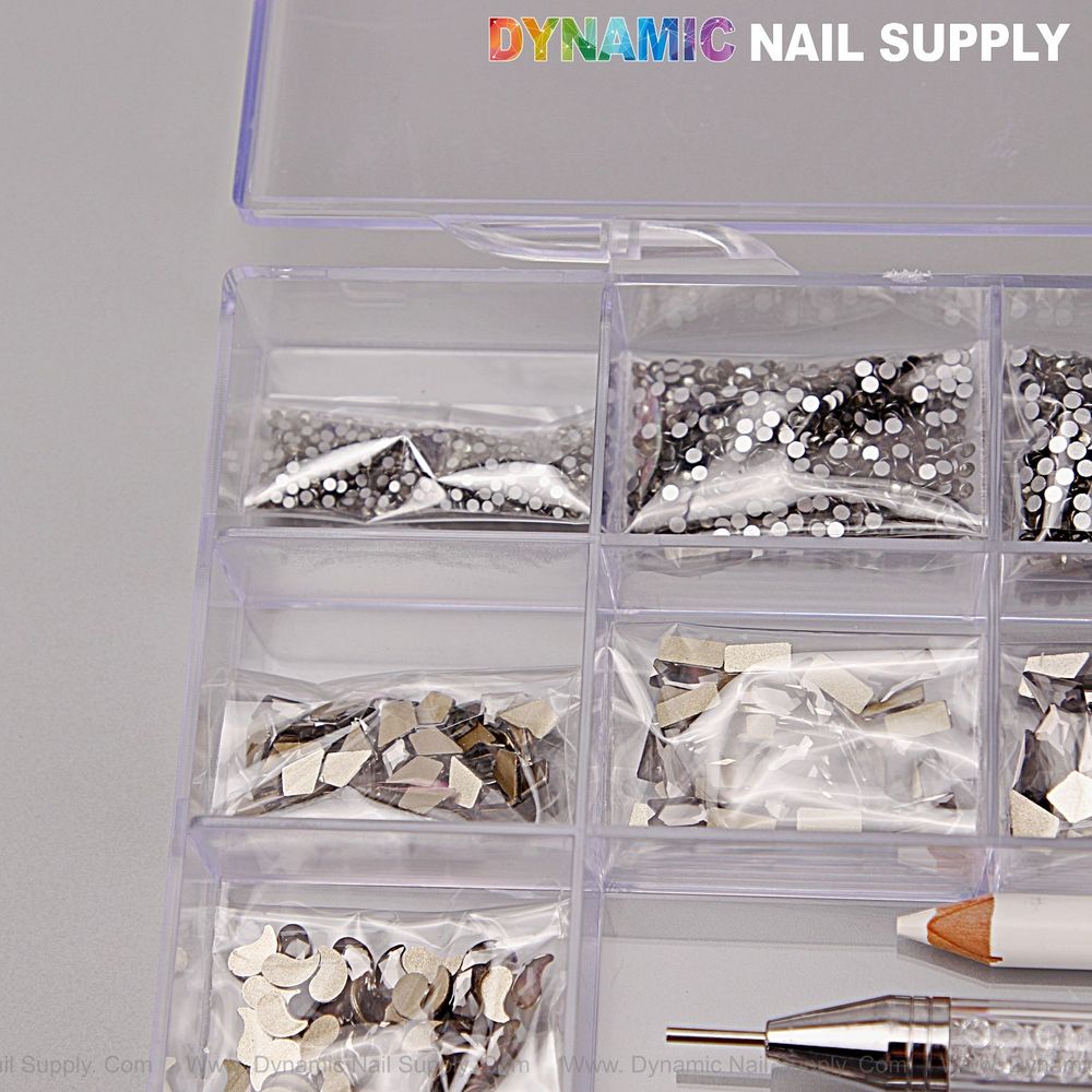 mixed gold and silver nail rhinestones - 3