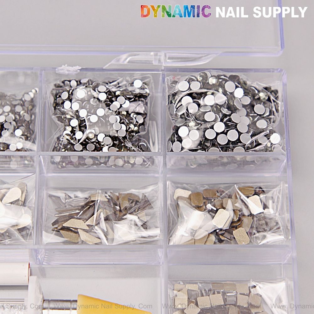 mixed gold and silver nail rhinestones - 5