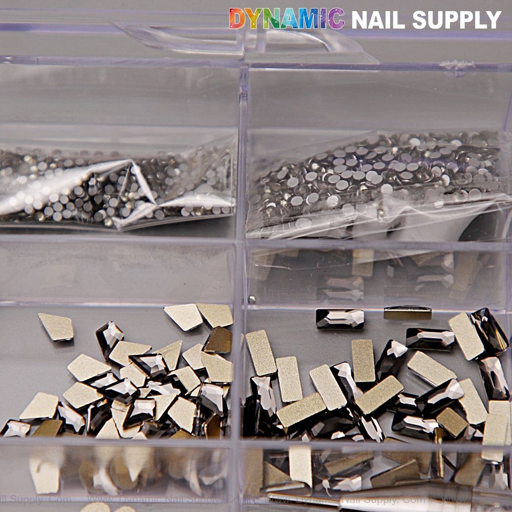 mixed gold and silver nail rhinestones - 6