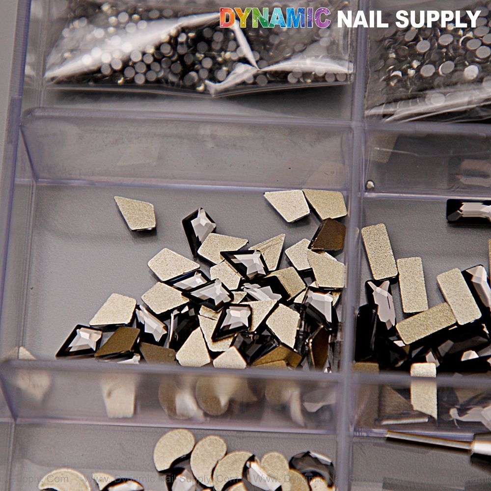 mixed gold and silver nail rhinestones - 7
