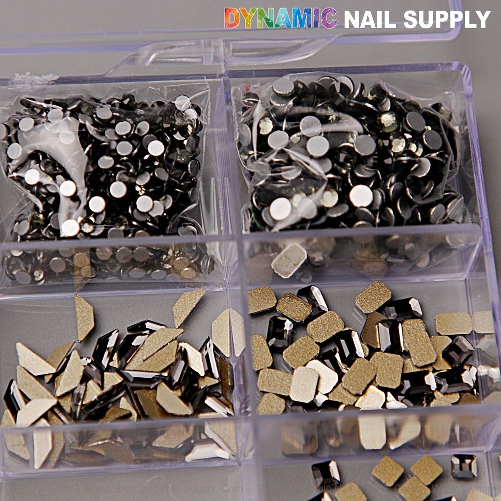 mixed gold and silver nail rhinestones - 9