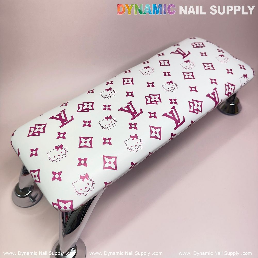 pink leather manicure armrest cushion - 3