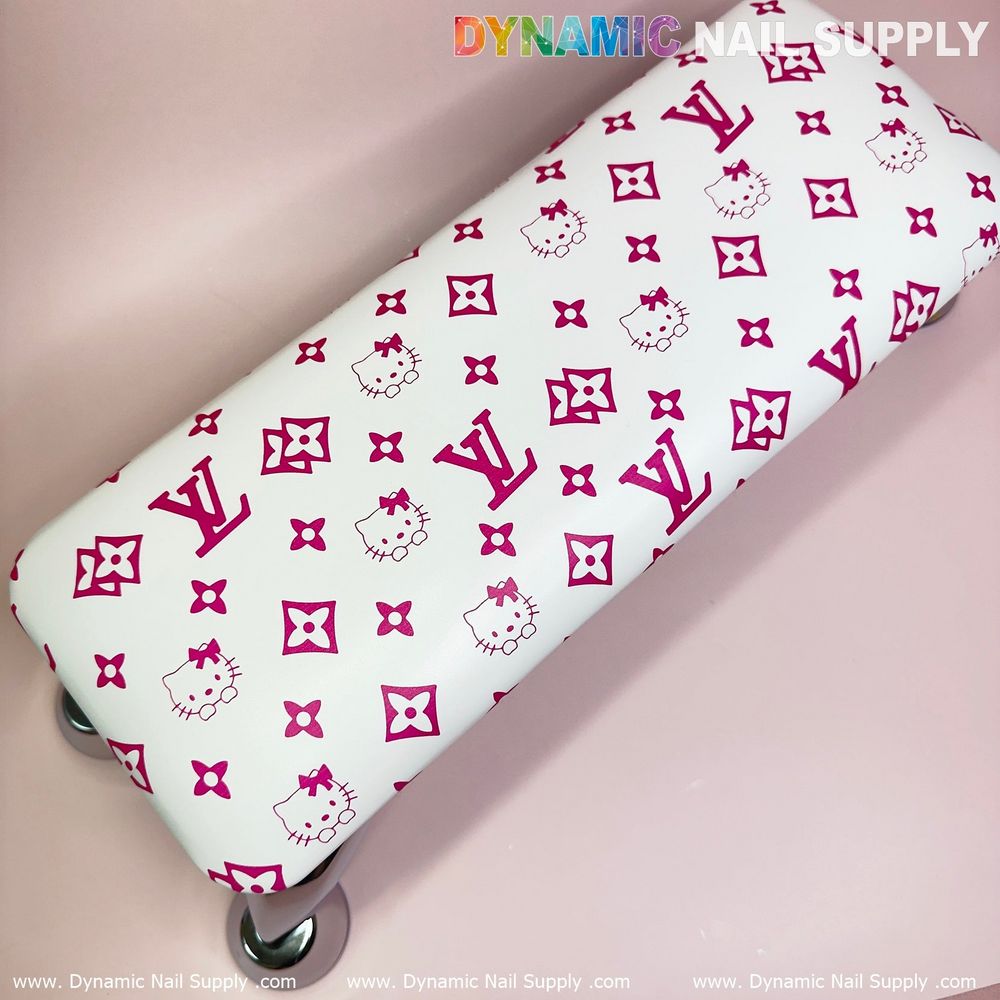 pink leather manicure armrest cushion - 5
