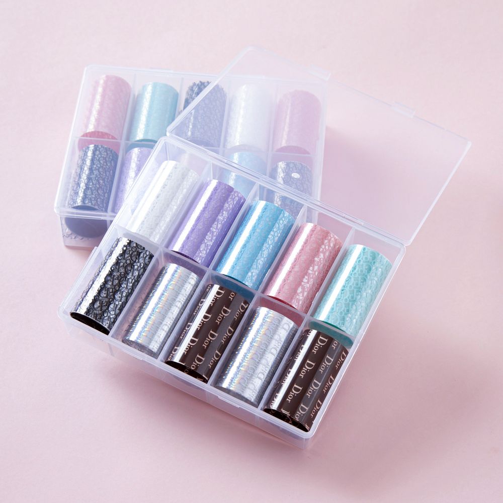 luxury nail art foils closeup - 6
