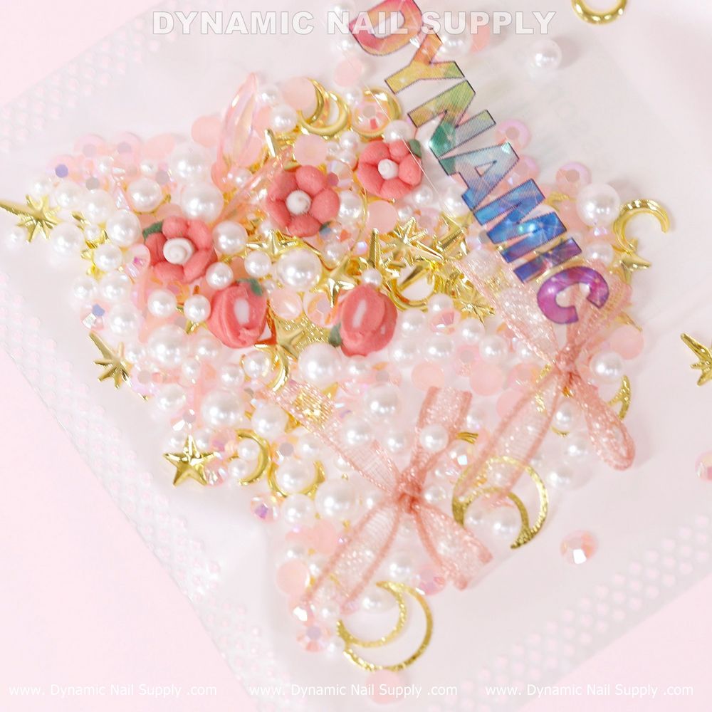 white pearls gold moons stars set - 2