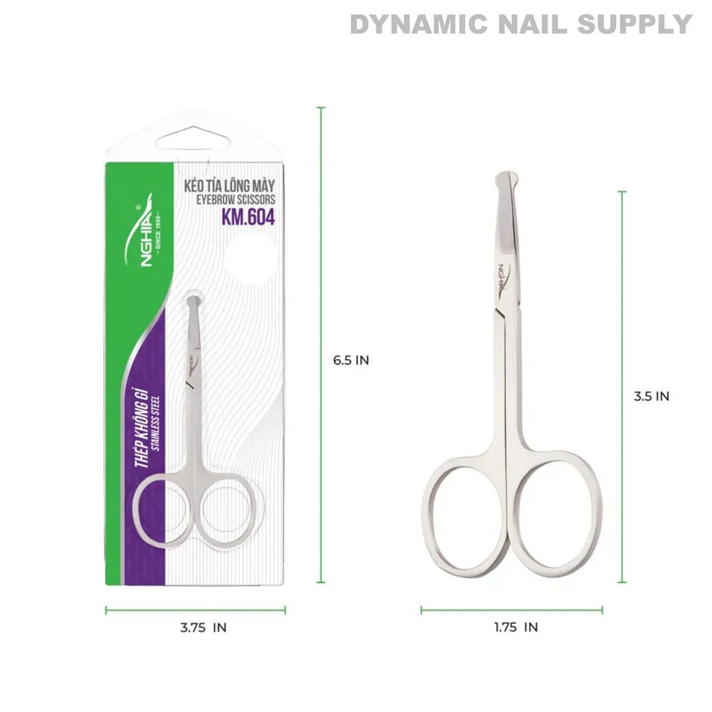 stainless steel rounded-tip nose scissors - 7