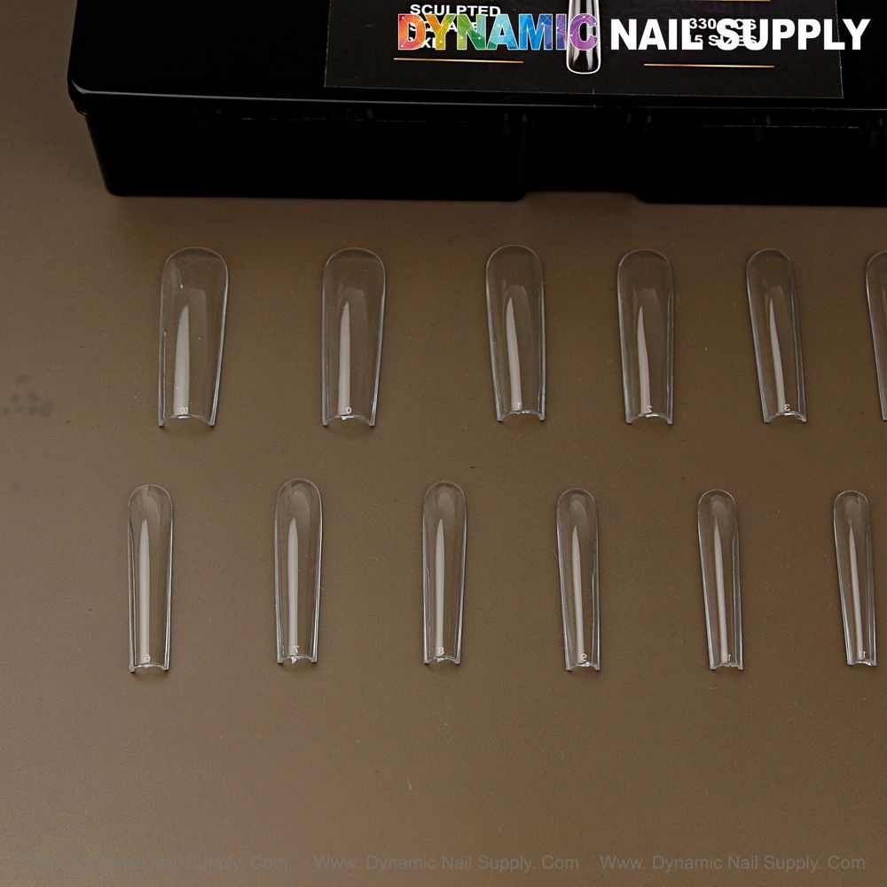 clear sculpted square soft-gel tips box - 3