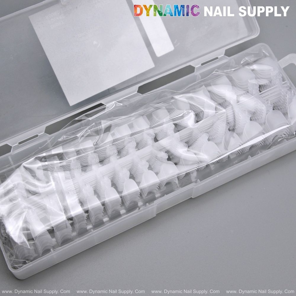 Short square prebuff nail tips box - 6
